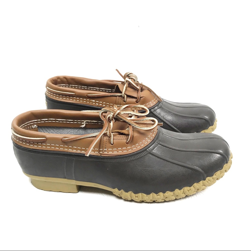 L.L. Bean Bean Boots Rubber Mocs Brown